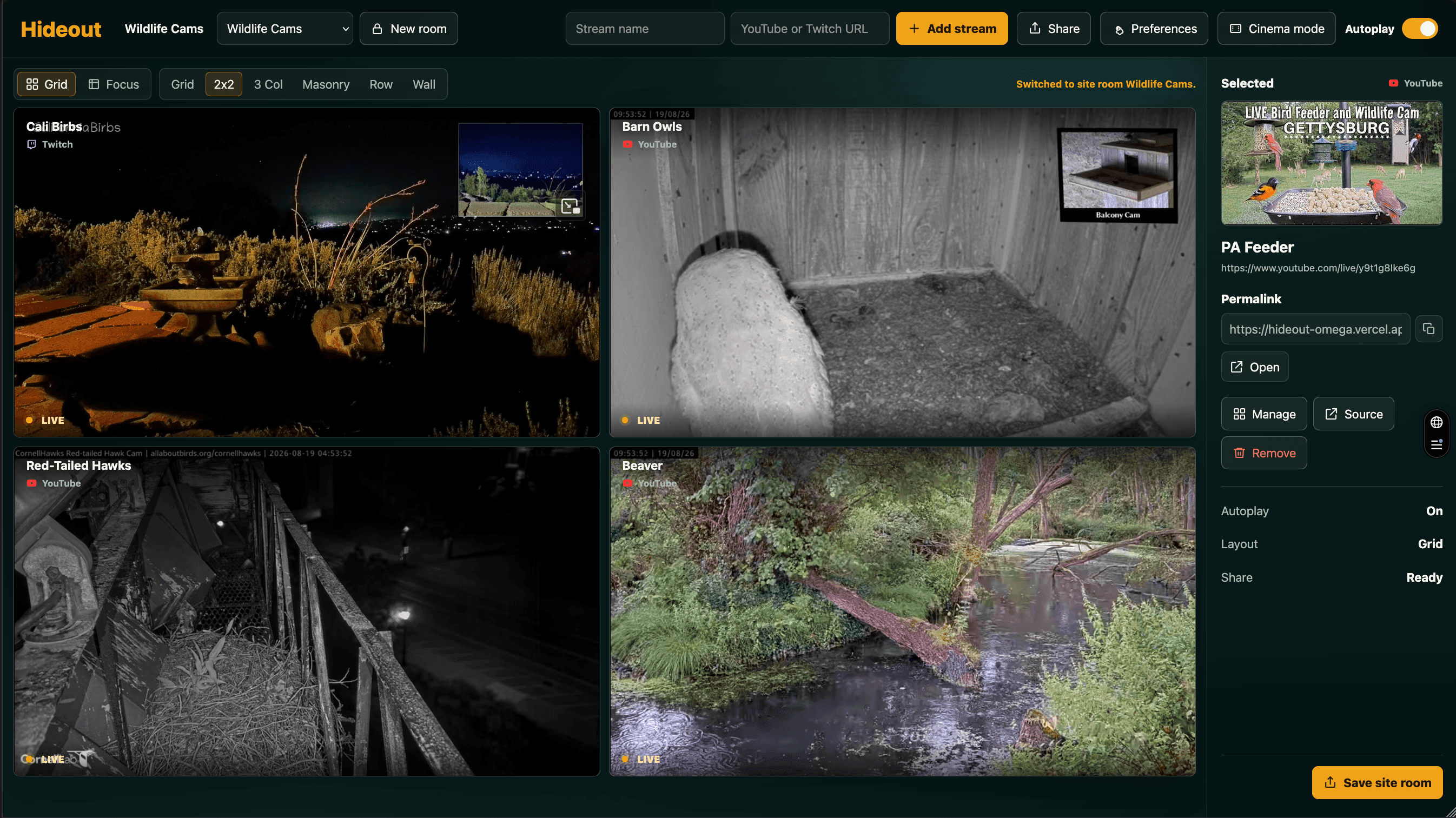 Hideout project preview